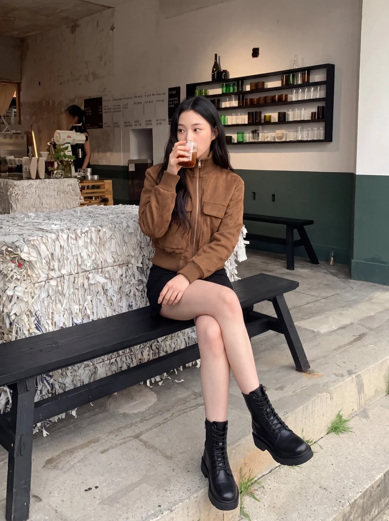 의류 제품촬영 카페 컨셉샷 화보 예시